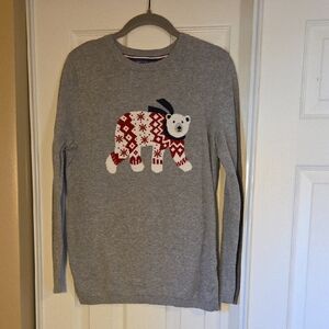 Tommy Hilfiger Gray Sweater with Polar Bear